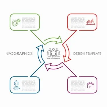 Infographic template. Can be used for workflow layout, diagram, business step Stock Illustration