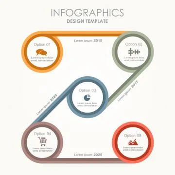 Infographic template. Can be used for workflow layout, diagram, business step イラスト素材