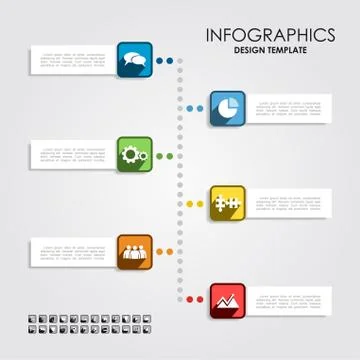 Infographic template. Can be used for workflow layout, diagram, business step Stock Illustration