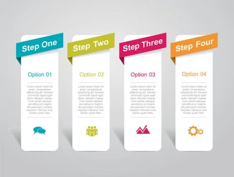 Infographic template. Can be used for workflow layout, diagram, business step Stock Illustration