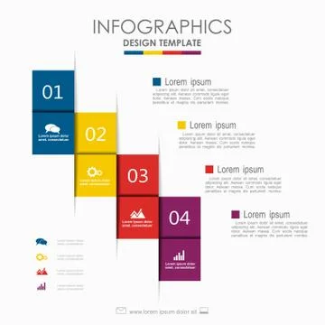 Infographic template. Can be used for workflow layout, diagram, business step Stock Illustration