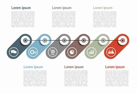Infographic template. Can be used for workflow layout, diagram, business step Stock Illustration