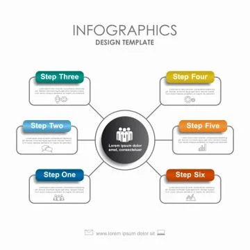 Infographic template. Can be used for workflow layout, diagram, business step Illustrazione stock