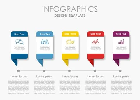 Infographic template. Can be used for workflow layout, diagram, business step Stock Illustration