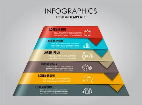 Infographic template. Can be used for workflow layout, diagram, business step Stock Illustration