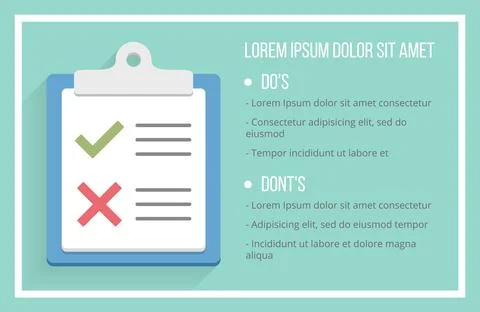 Infographic Template with Clipboard Illustrazione stock