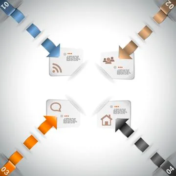 Infographic template for data presentation Stock Illustration