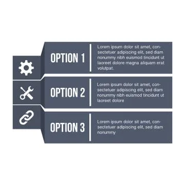 Infographic template for data visualization. 3 options, levels, steps. Vector Stock Illustration