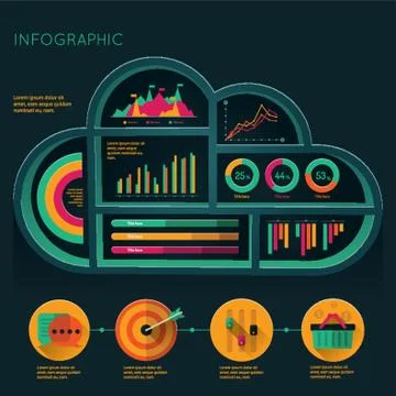 Infographic template design 스톡 일러스트