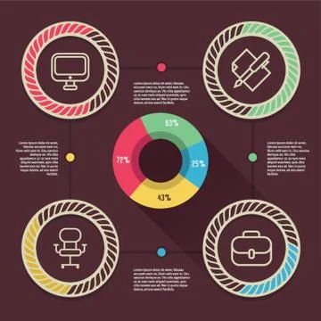 Infographic template design Stock Illustration