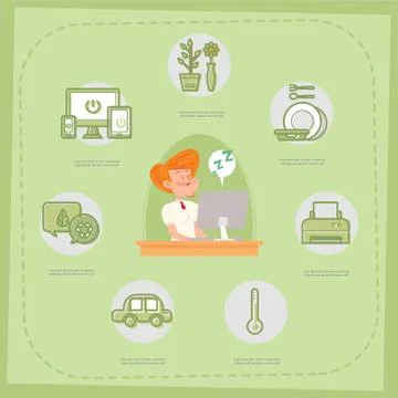 Infographic Template Design Illustrazione stock