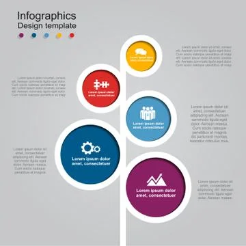Infographic template with elements and icons. Vector illustration Stock Illustration