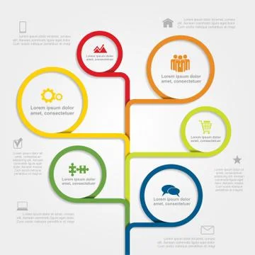 Infographic template with elements and icons. Vector illustration Stock Illustration