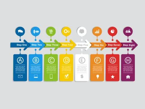 Infographic template with elements and icons. Vector illustration Stock-Illustration