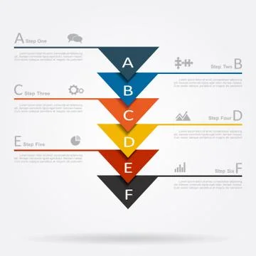 Infographic template with elements and icons. Vector illustration Illustrazione stock