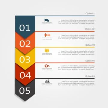 Infographic template with elements and icons. Vector illustration 库存插图