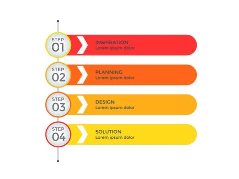 Infographic template with five numbered steps or options including icons, ide Stockillustratie