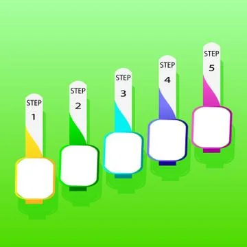 Infographic template in five steps Stock-Illustration