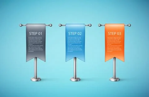 Infographic template flags Illustrazione stock