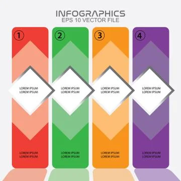 Infographic template with four options Illustrazione stock