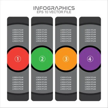 Infographic template with four options Stock Illustration