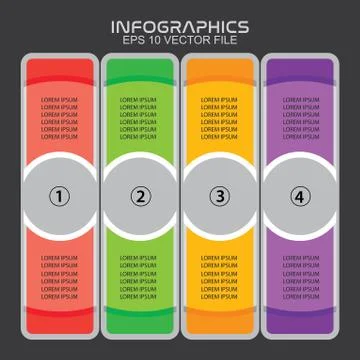 Infographic template with four options Stock Illustration