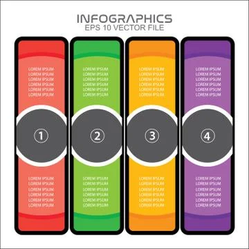 Infographic template with four options Stock Illustration