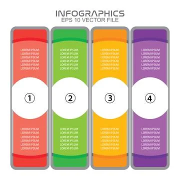 Infographic template with four options Stock Illustration