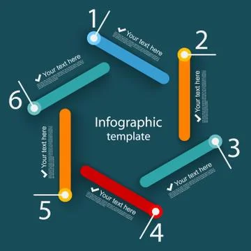 Infographic template Illustrazione stock