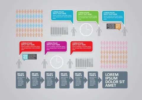 Infographic template Illustrazione stock