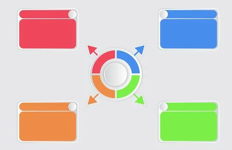 Infographic template of mind mapping folder modern diagram topic , presenta.. Stock Illustration