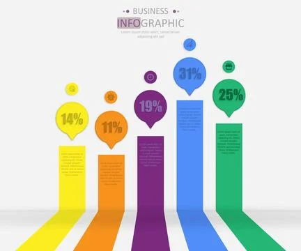 Infographic template with modern Illustrazione stock