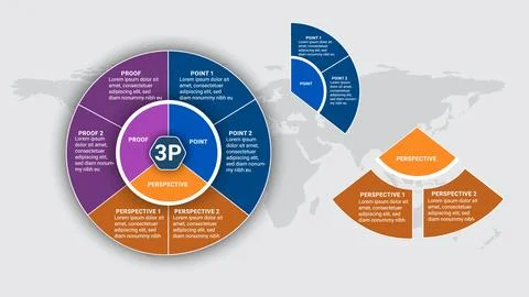 Infographic template of modern pie chart timeline topic , presentation info.. Stock Illustration