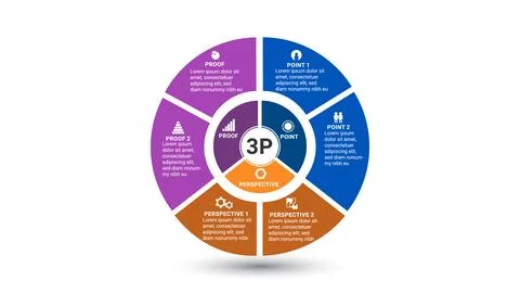 Infographic template of modern pie chart timeline topic , presentation info.. Stock Illustration