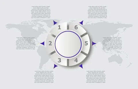 Infographic template of modern round topic , presentation infographic vector Illustrazione stock