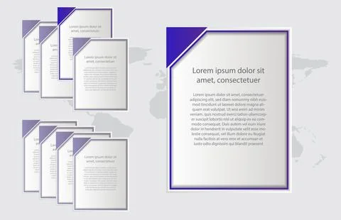 Infographic template of modern square folder topic , presentation infograph.. Illustrazione stock