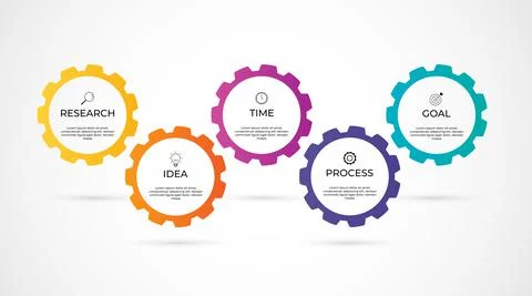 Infographic template with options or steps for business concept. Vector Illus Stock Illustration
