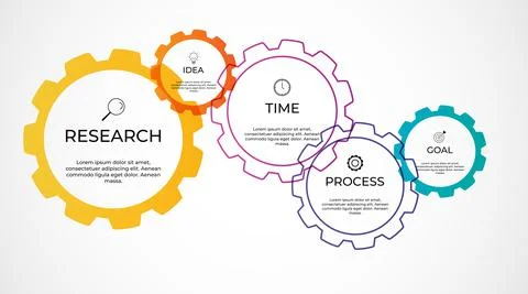 Infographic template with options or steps for business concept. Vector Illus Stock Illustration