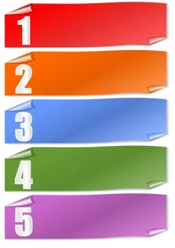 Infographic template for presentation of five options or steps Stock Illustration