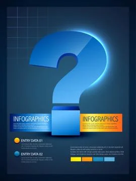 Infographic template of question mark Stock Illustration