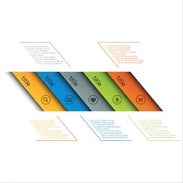 Infographic template, simple timeline with icons, web design, banners, applic Stock Illustration