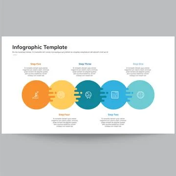 Infographic Template Slides Presentation 스톡 일러스트
