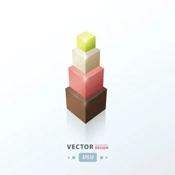 Infographic template status tower Stock Illustration
