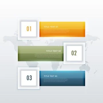 Infographic template with three steps Stock Illustration