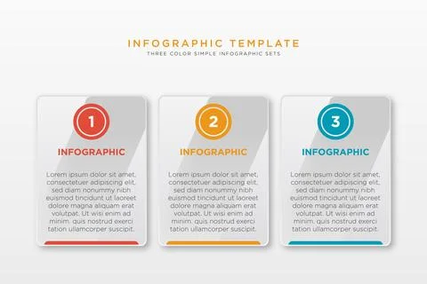 Infographic template three steps modern business banner infographics templa.. Illustrazione stock
