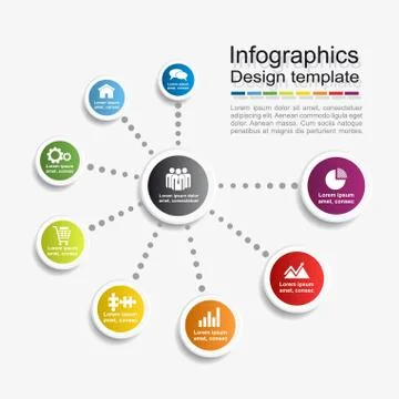 Infographic template. Vector illustration. Can be used for workflow layout Stock Illustration
