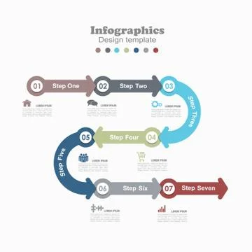 Infographic template. Vector illustration. Can be used for workflow layout Stock Illustration