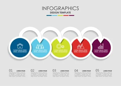 Infographic template. Vector illustration. Can be used for workflow layout イラスト素材