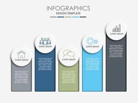 Infographic template. Vector illustration. Can be used for workflow layout Illustrazione stock