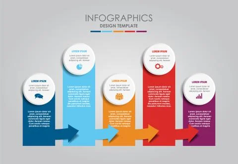 Infographic template. Vector illustration. Can be used for workflow layout イラスト素材